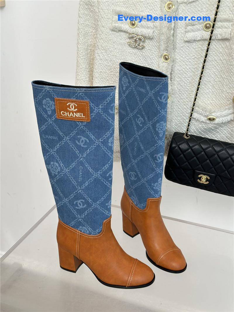 CC new chunky heel cowboy boots