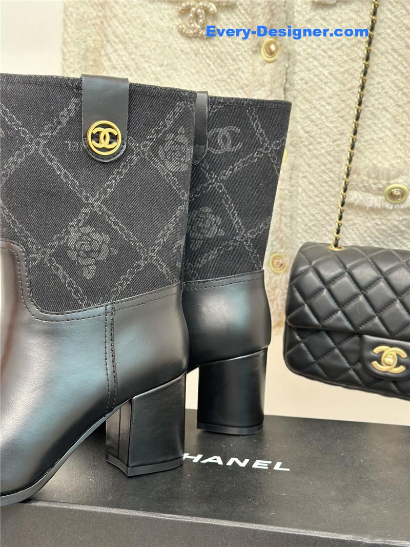 CC new chunky heel cowboy boots