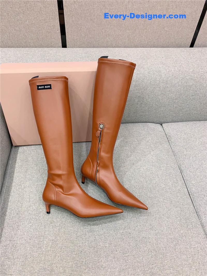 M1um1u new pointed toe high heel elastic sock boots