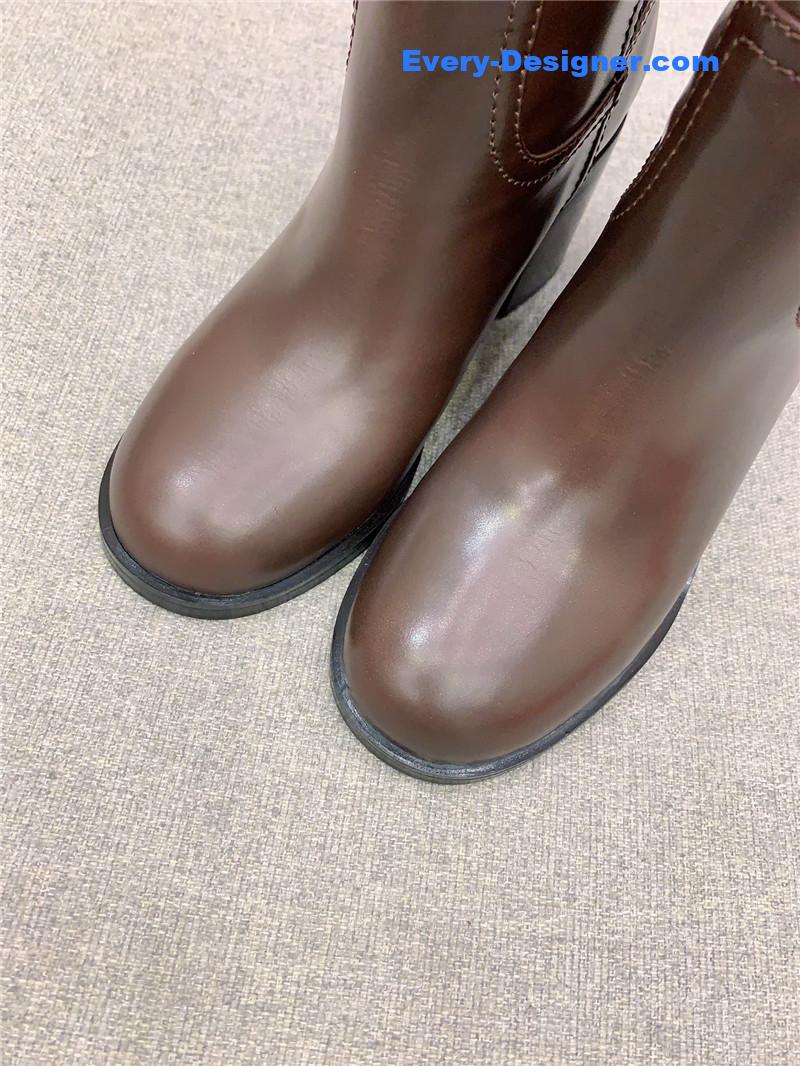 M1um1u new thick heel straight short boots