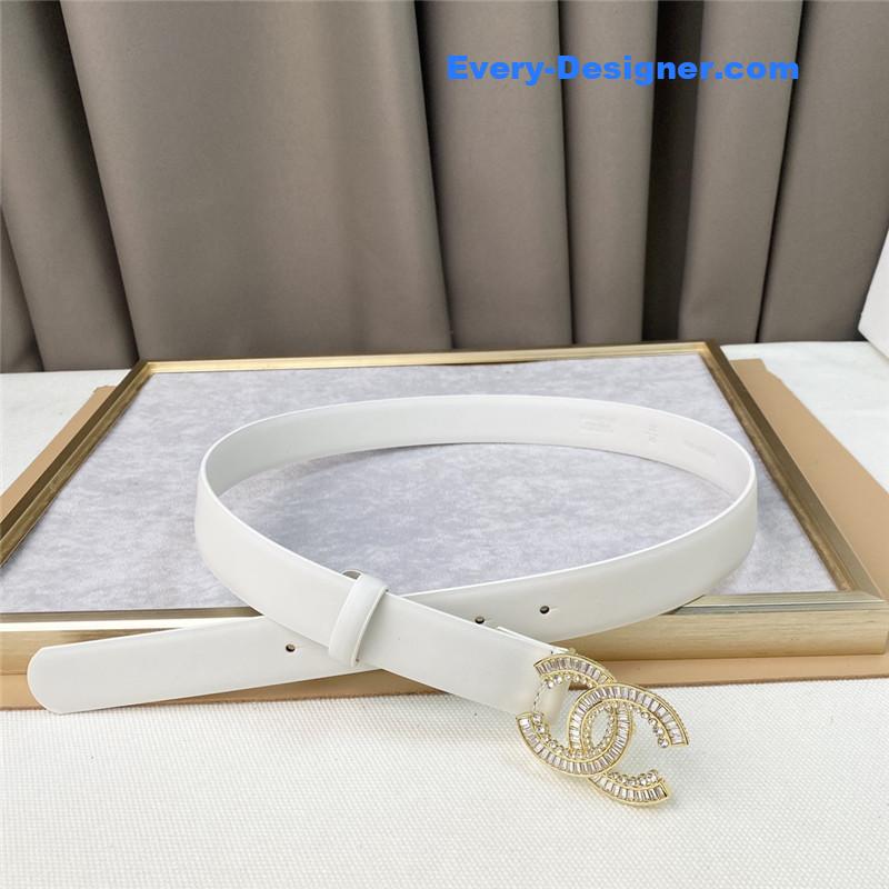 Ch**el plain cowhide 3cm versatile small belt