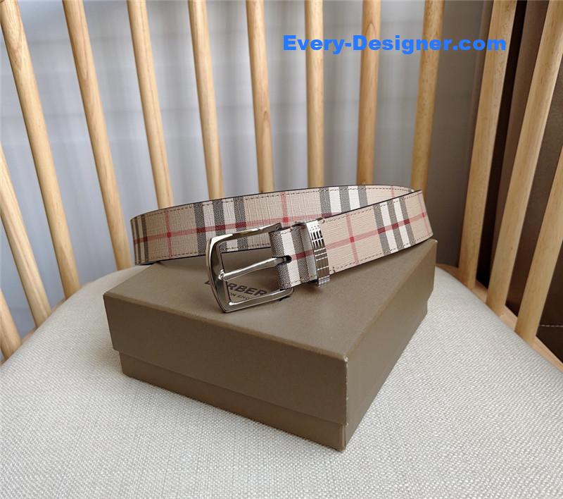 Bv*b*rry belt loop engraved with Bv*b*rry check