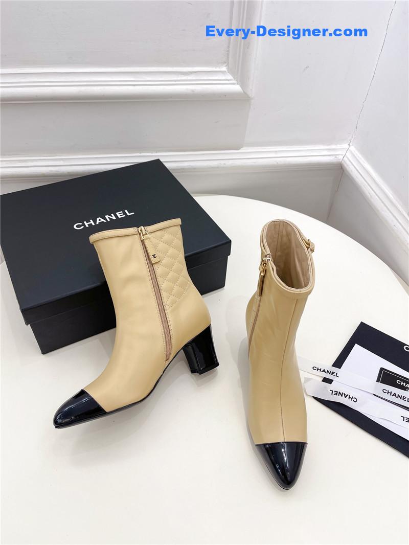 CC counter classic electric embroidery thick heel short boots