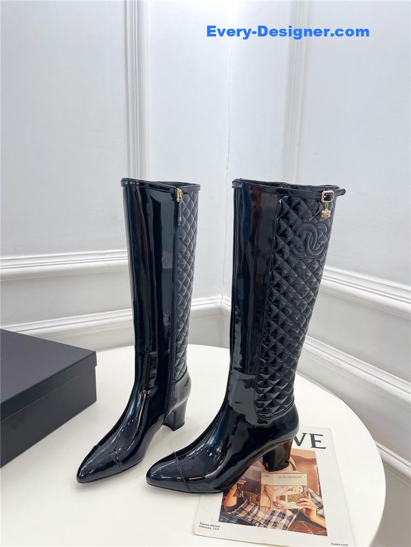 CC counter classic electric embroidery thick heel short boots