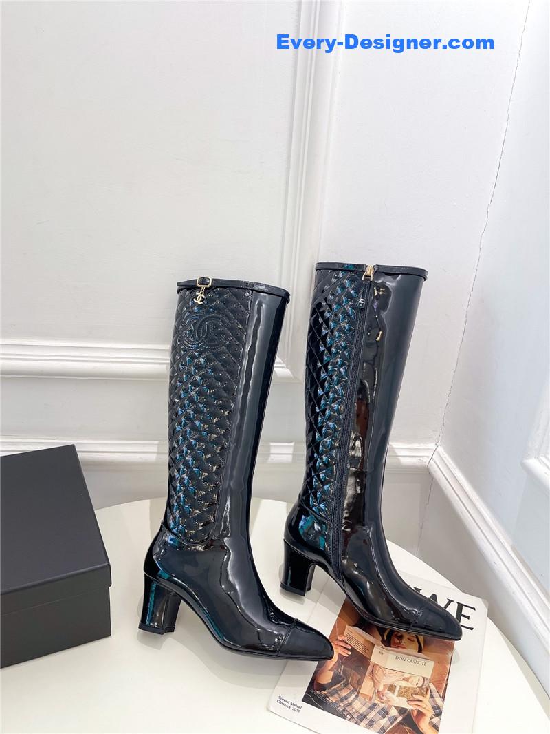 CC counter classic electric embroidery thick heel short boots