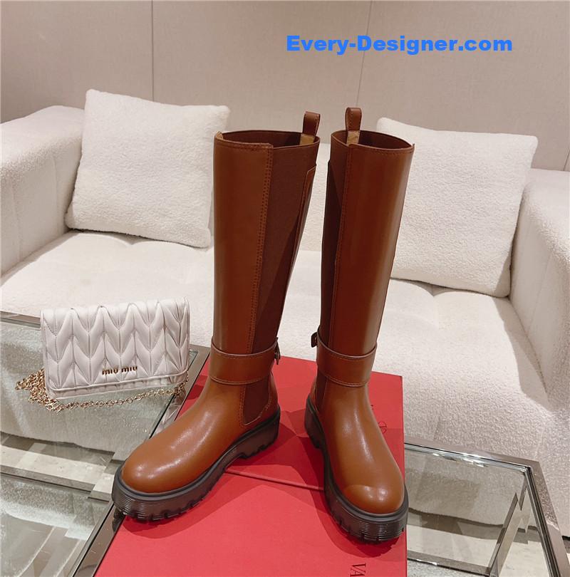 Va1e*ntin0 rivet high nude boots