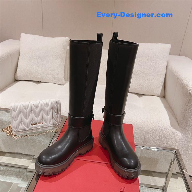 Va1e*ntin0 rivet high nude boots