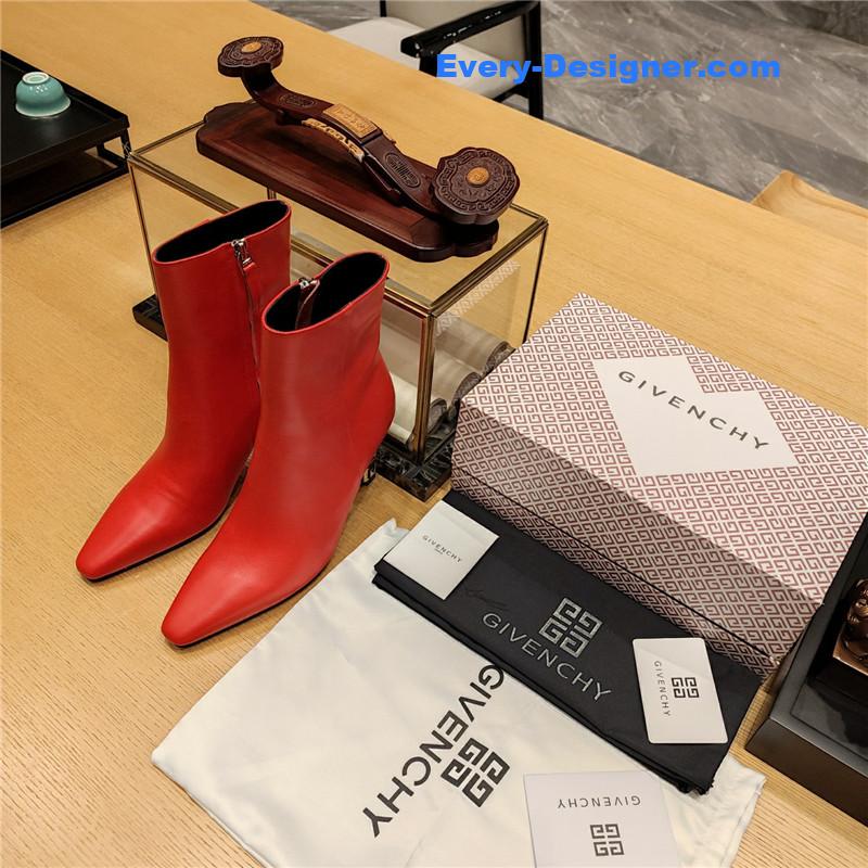 Givenchy G heel small square toe short boots