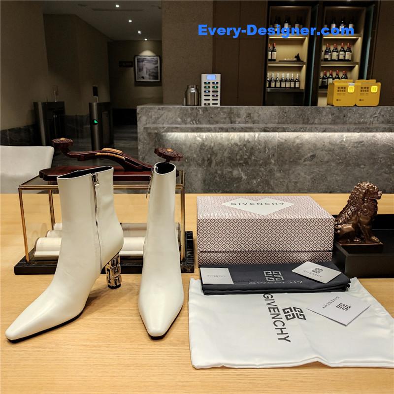 Givenchy G heel small square toe short boots