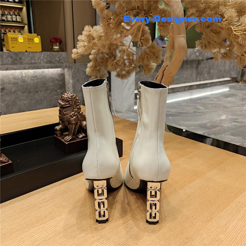 Givenchy G heel small square toe short boots