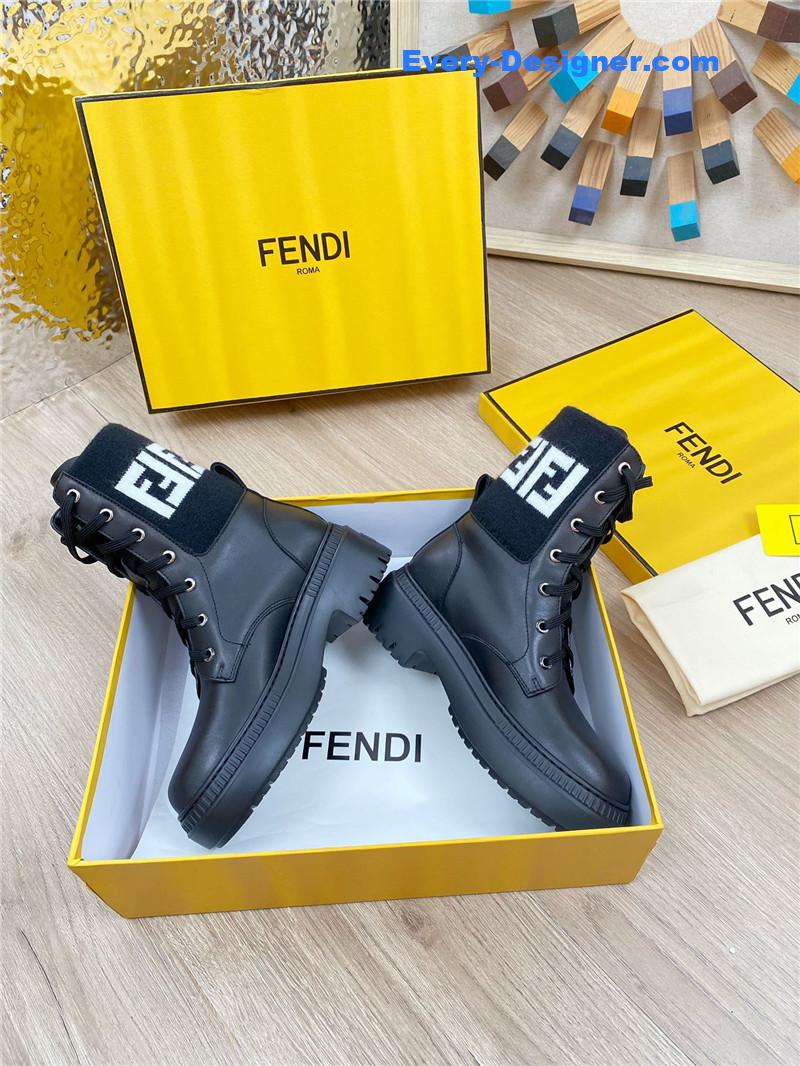 F**di fly knit stitching fashionable martin boots
