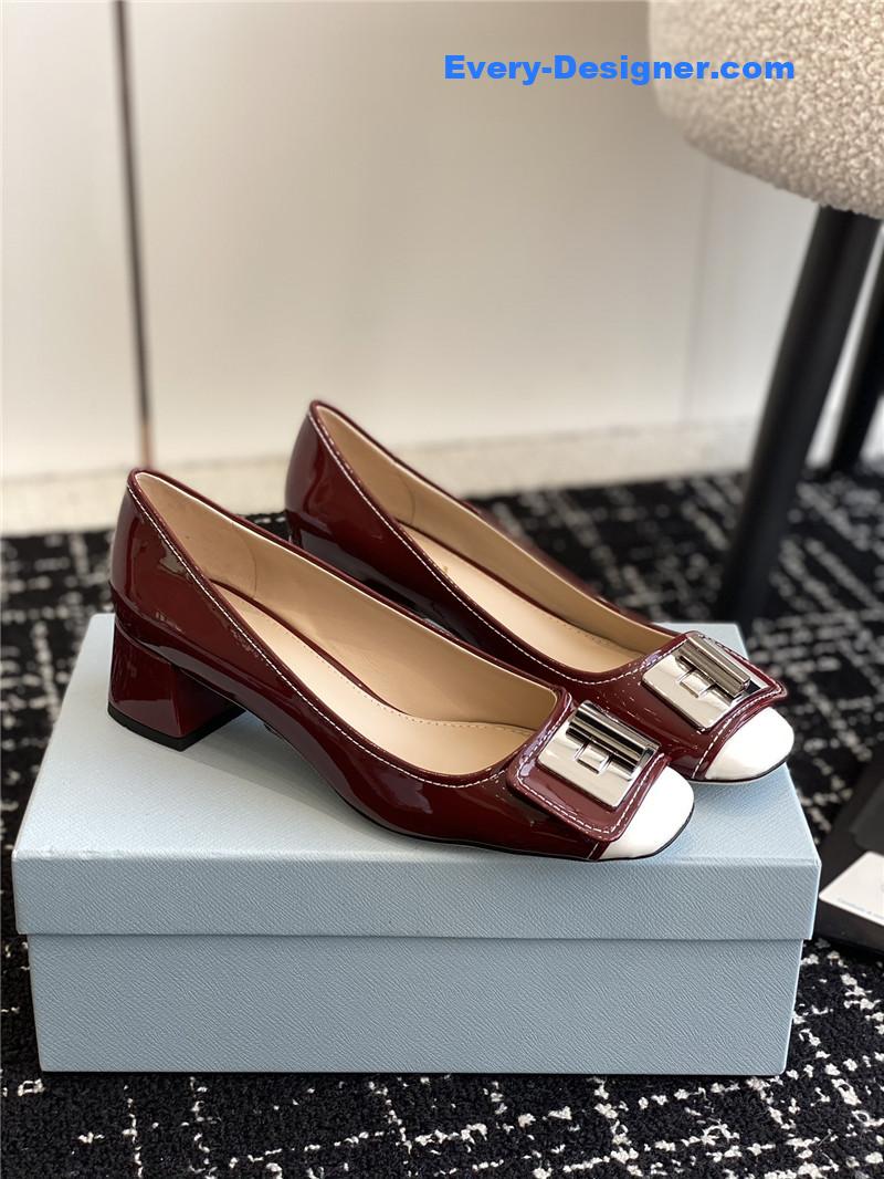 Pra*a autumn and winter classic color matching shoes