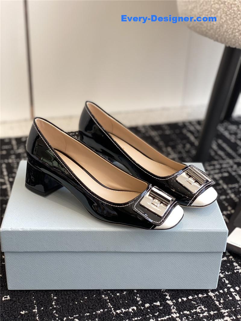 Pra*a autumn and winter classic color matching shoes