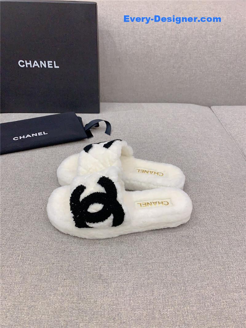 CC new thick sole fur slippers