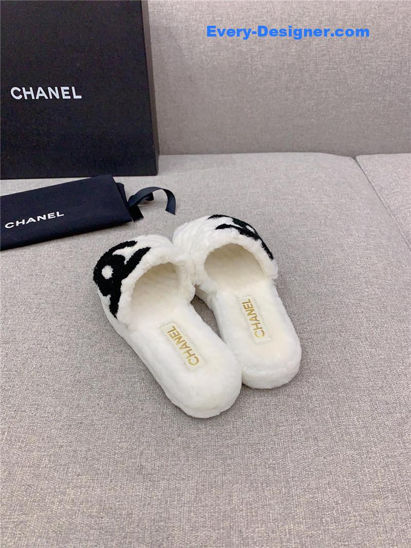 CC new thick sole fur slippers
