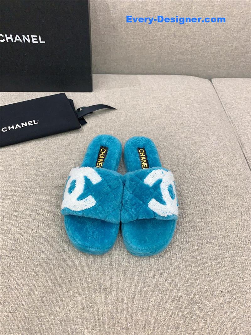 CC new thick sole fur slippers