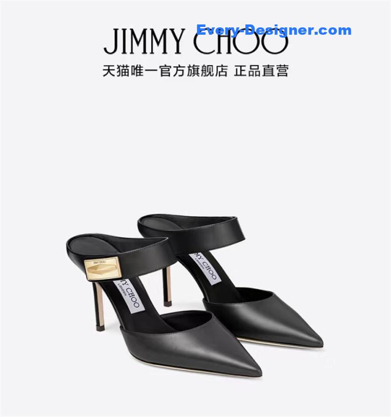 J1m*y Ch00 metal buckle half slippers for women