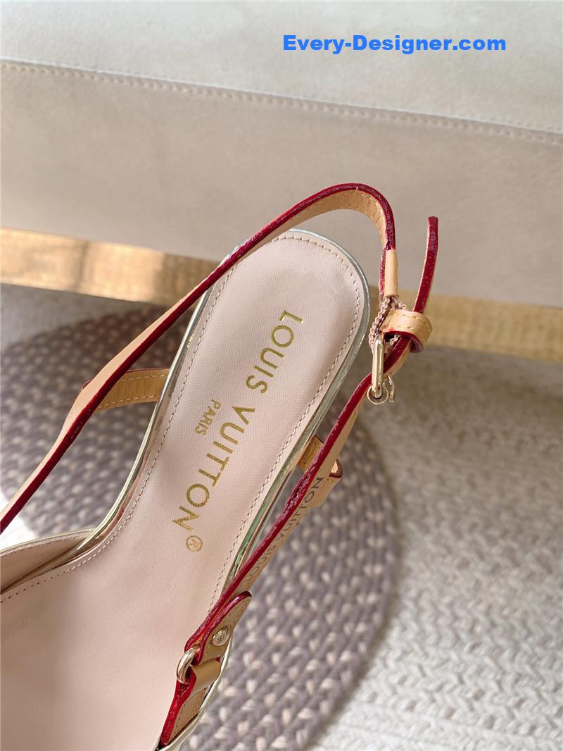 l0vis Vvtt0n lv new blossom slingback high heels