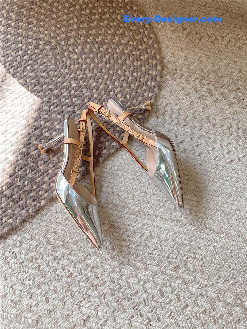 l0vis Vvtt0n lv new blossom slingback high heels