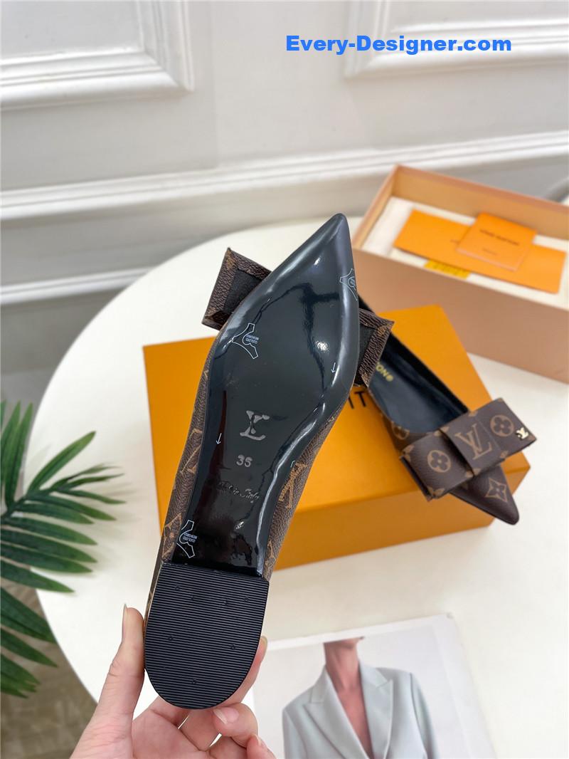 l0vis Vvtt0n lv new bow pointed toe shoes