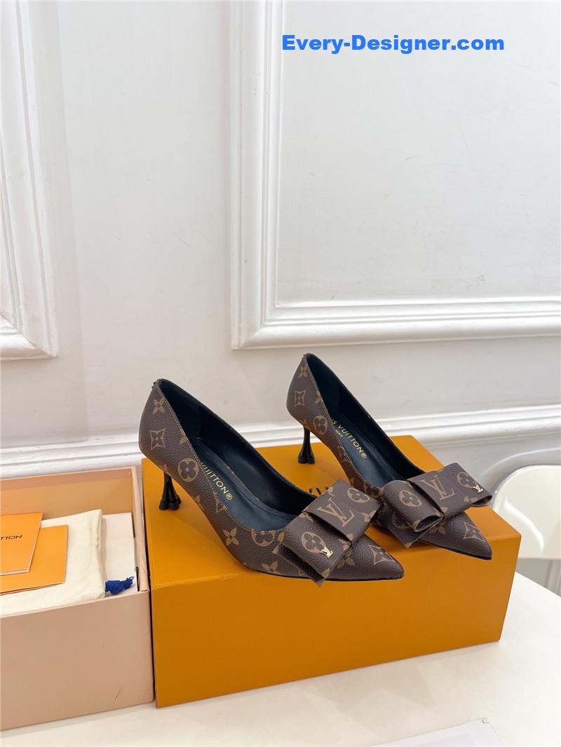 l0vis Vvtt0n lv new bow pointed toe shoes
