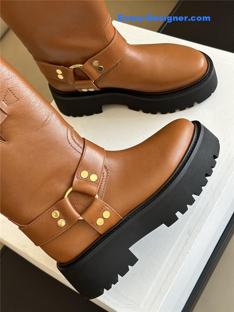 Ce1i*e thick sole mid-calf boots