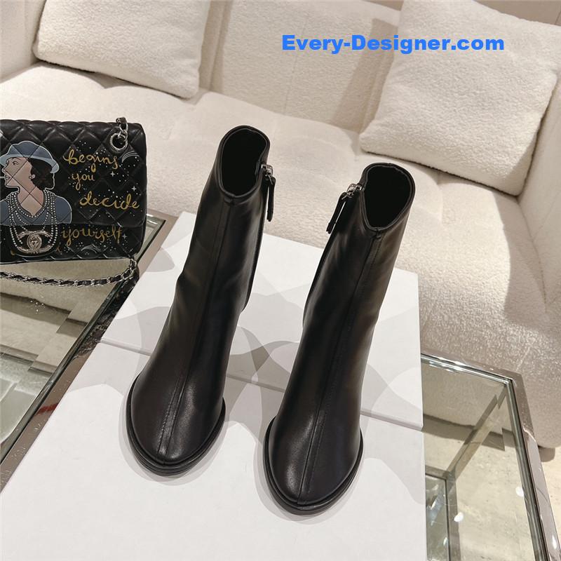 The R0w new autumn and winter side pull high heel boots