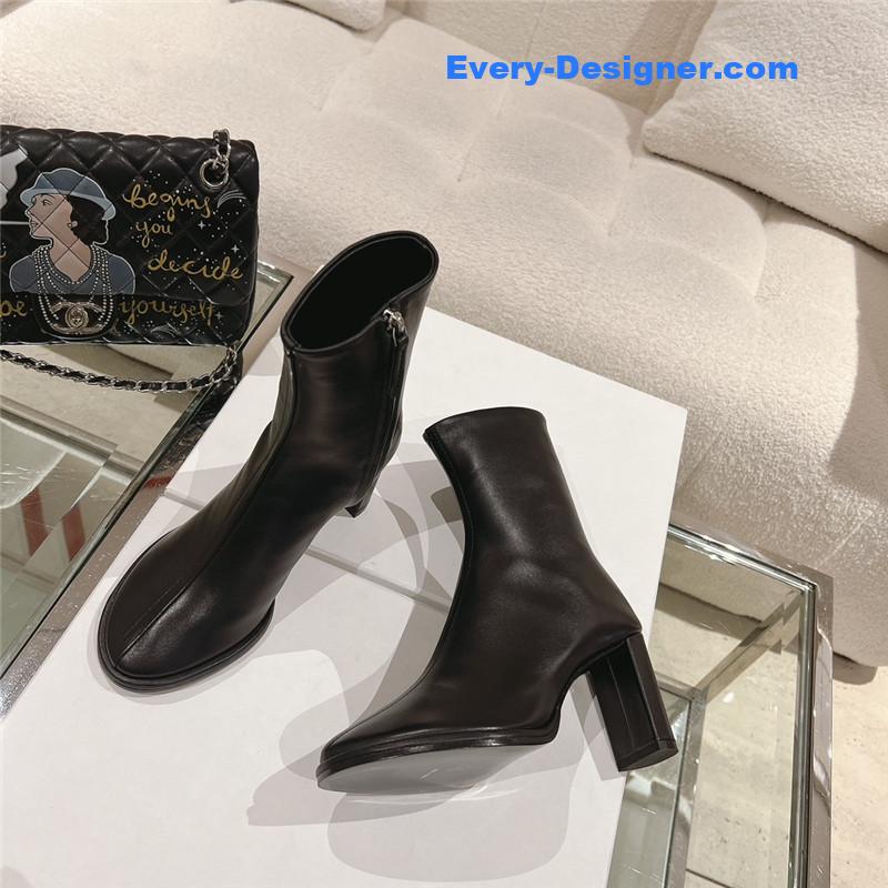 The R0w new autumn and winter side pull high heel boots