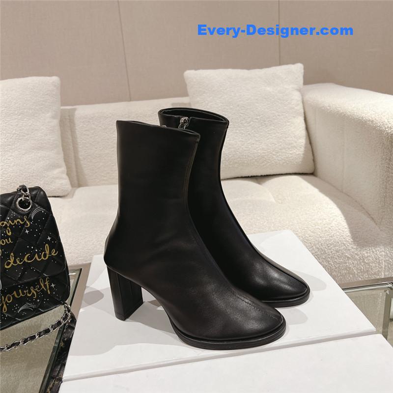 The R0w new autumn and winter side pull high heel boots