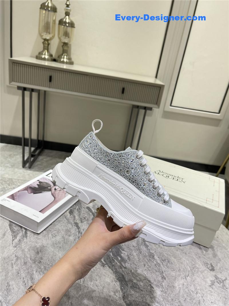 a1exa*der Mcqv*en new canvas series thick-soled dad shoes