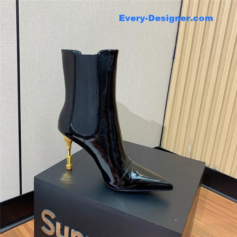 Balmain pointed toe metal heel boots