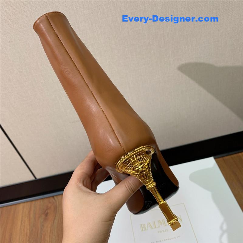 Balmain pointed toe metal heel boots