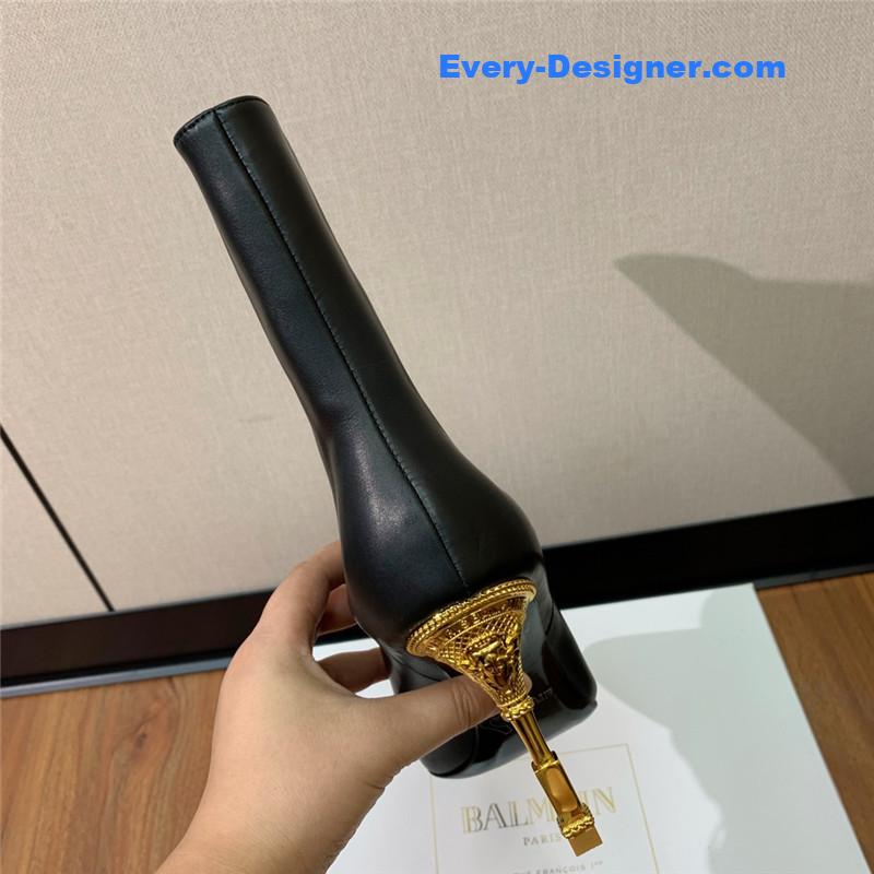 Balmain pointed toe metal heel boots