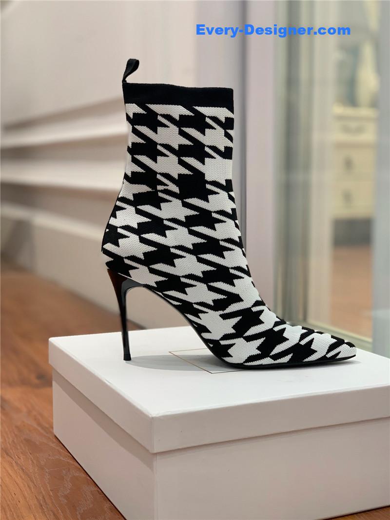 Balmain knitted stretch ankle boots