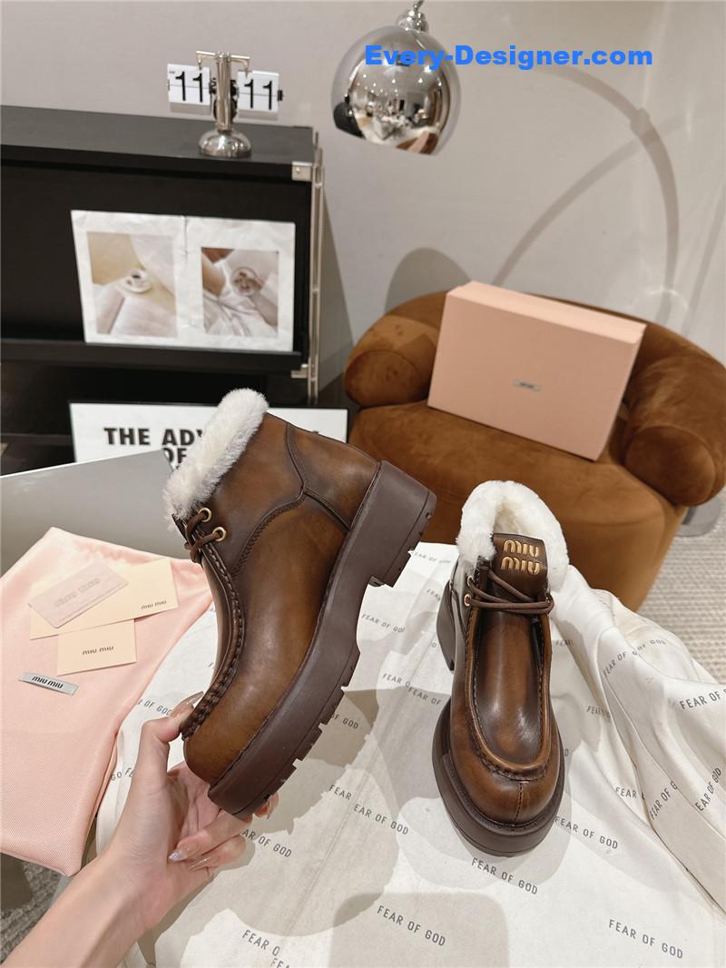 M1um1u wool ankle boots