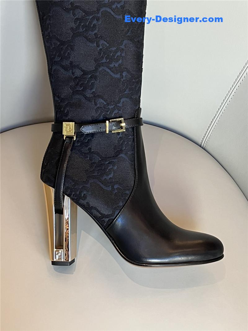 F**di autumn and winter delfina original calfskin high boots