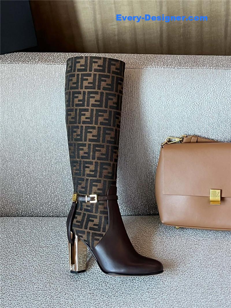 F**di autumn and winter delfina original calfskin high boots