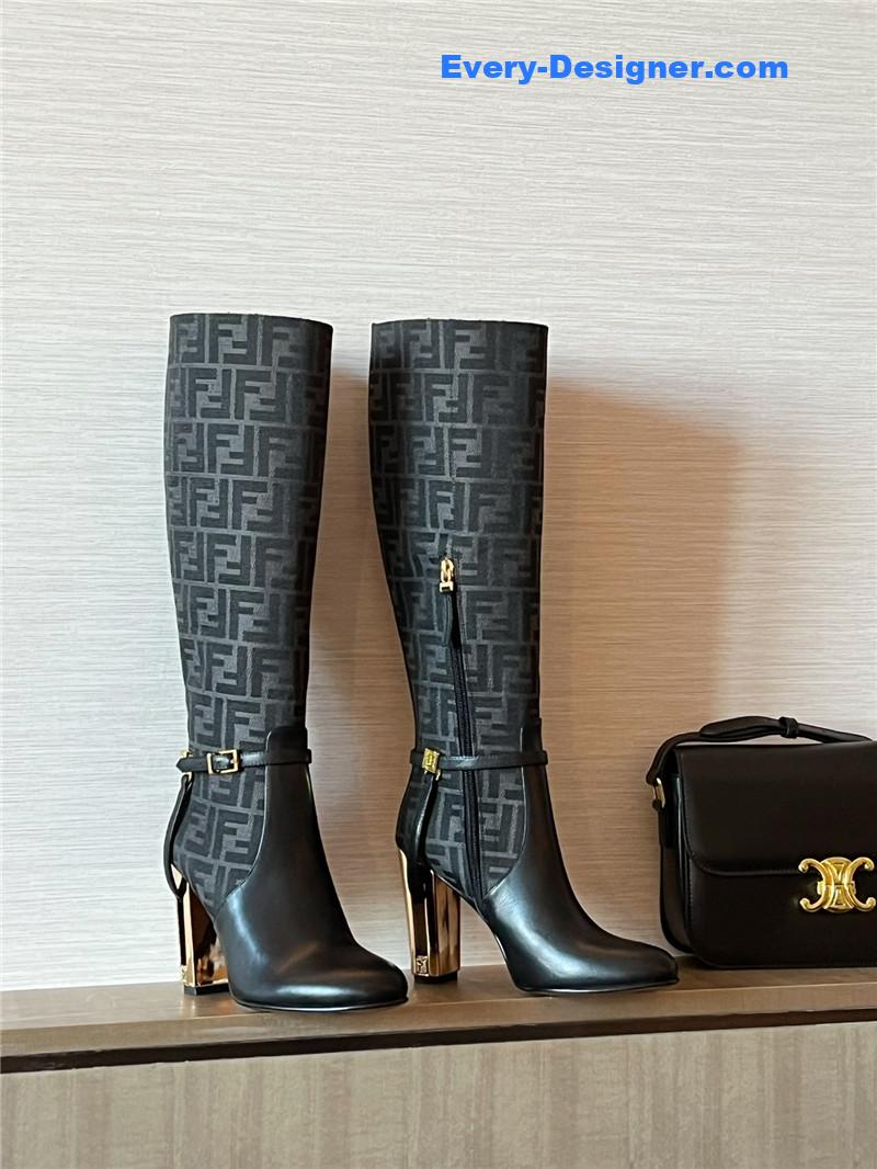 F**di autumn and winter delfina original calfskin high boots