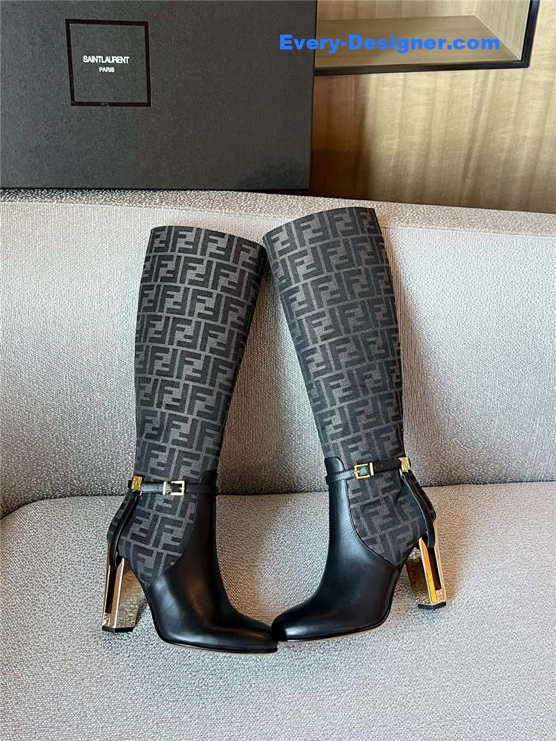F**di autumn and winter delfina original calfskin high boots