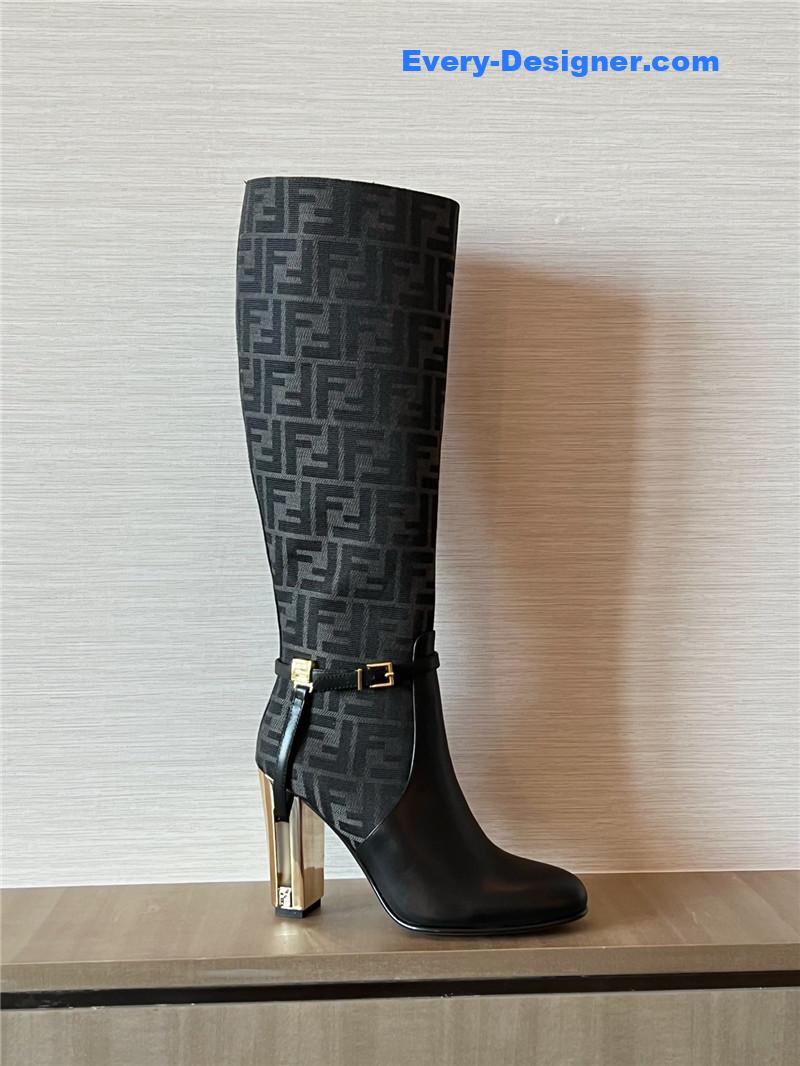 F**di autumn and winter delfina original calfskin high boots