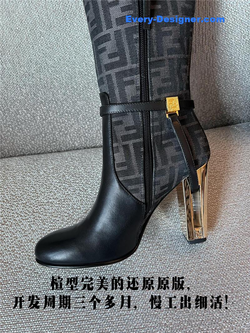 F**di autumn and winter delfina original calfskin high boots