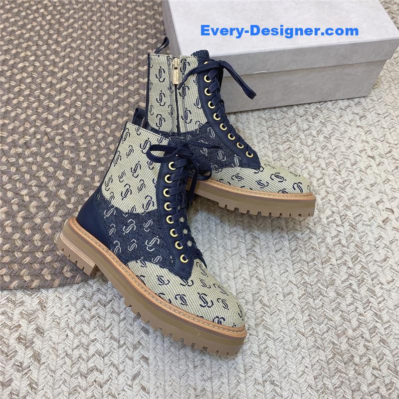 J1m*y Ch00 classic logo military boots