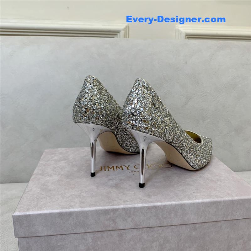 J1m*y Ch00 gradient stitching series high heels