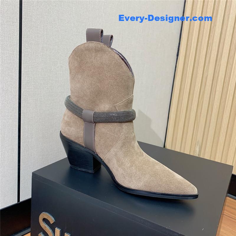 runello cinelli chunky heel boots