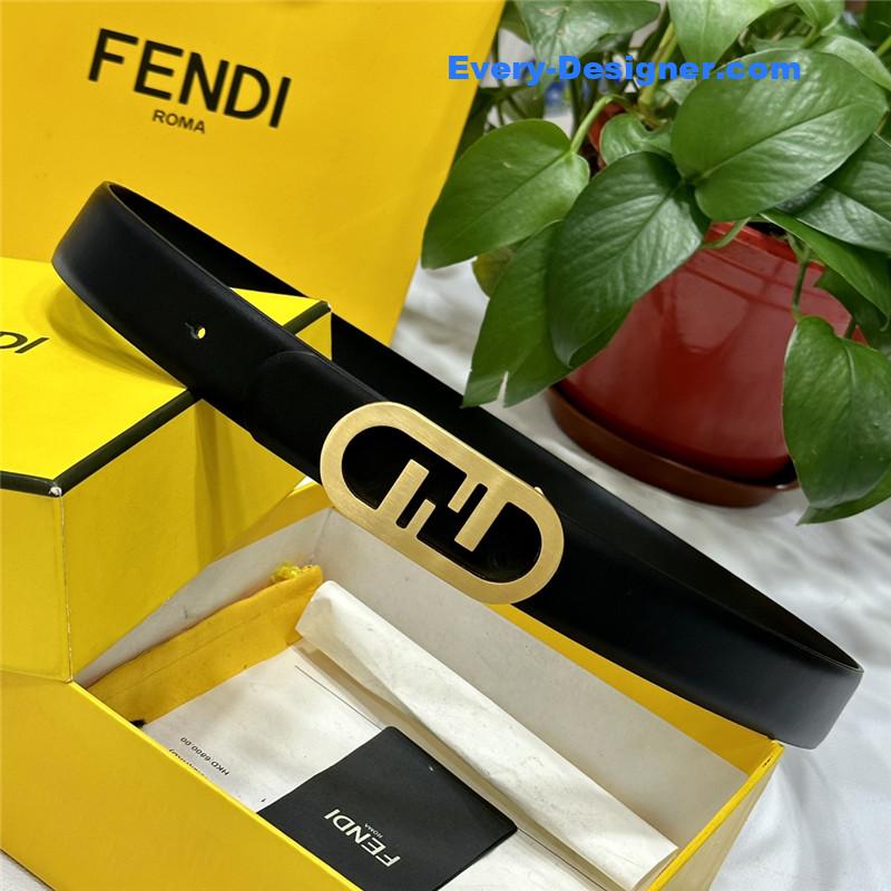 F**di classic f copper buckle belt