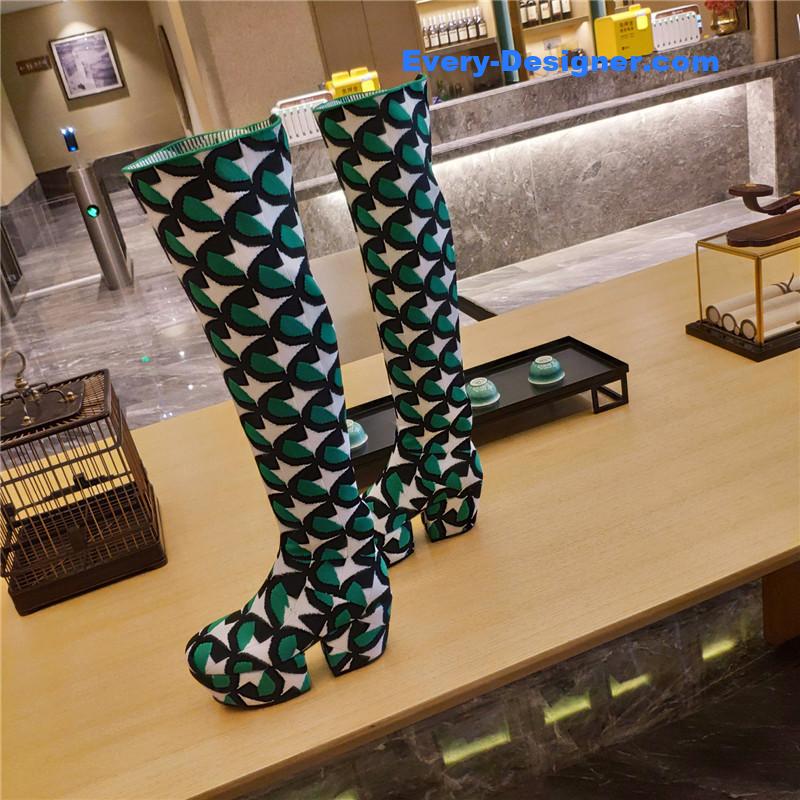 Pra*a catwalk high imitation platform boots