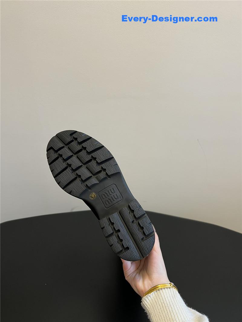 M1um1u thick-soled straight sleeve plus fleece boots