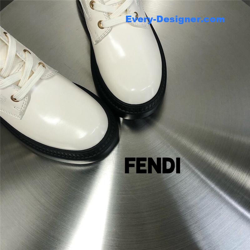 F**di metal logo martin boots short boots