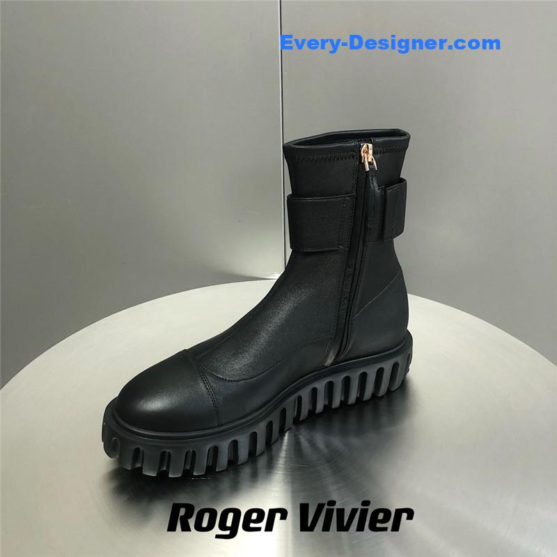 Roger vivor thick-soled stretch ankle boots