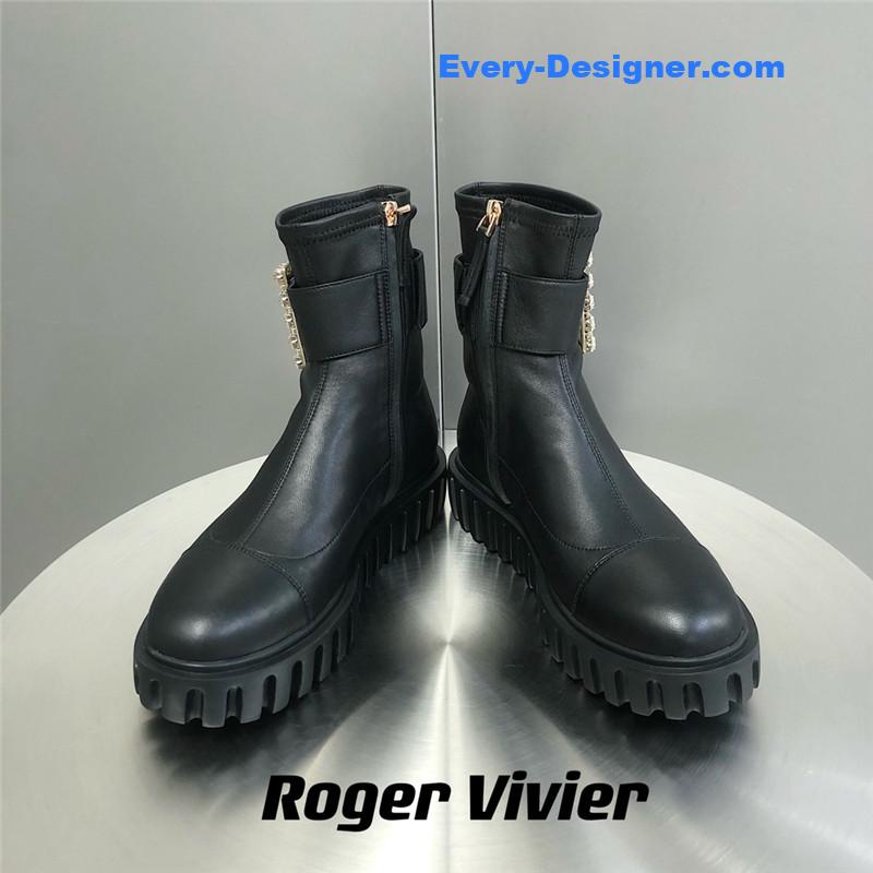 Roger vivor thick-soled stretch ankle boots